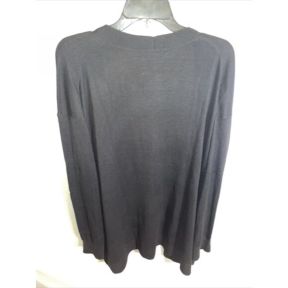 Members Mark Women’s Cashmere Blend Cardigan Sz 2XL Black Open Front Relaxed NWT - Picture 8 of 12